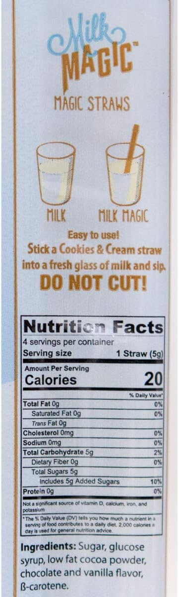 Milk Magic Cookies & Cream Milk Flavoring Straws, .18 oz, 4 count