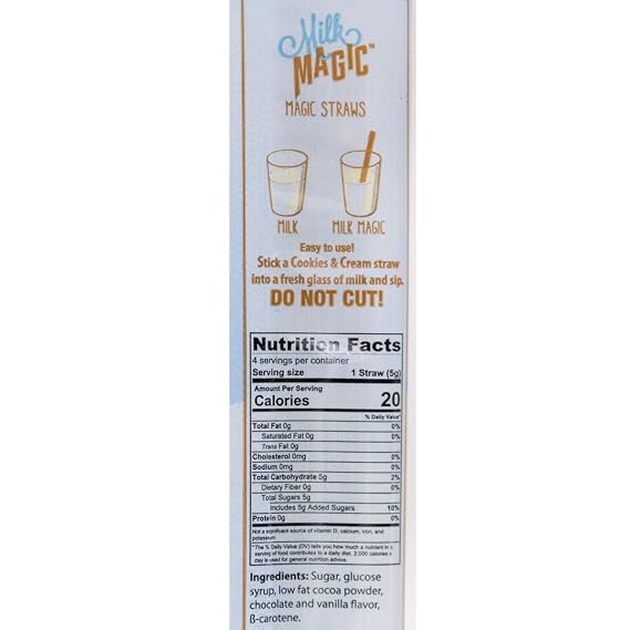 Milk Magic Cookies & Cream Milk Flavoring Straws, .18 oz, 4 count