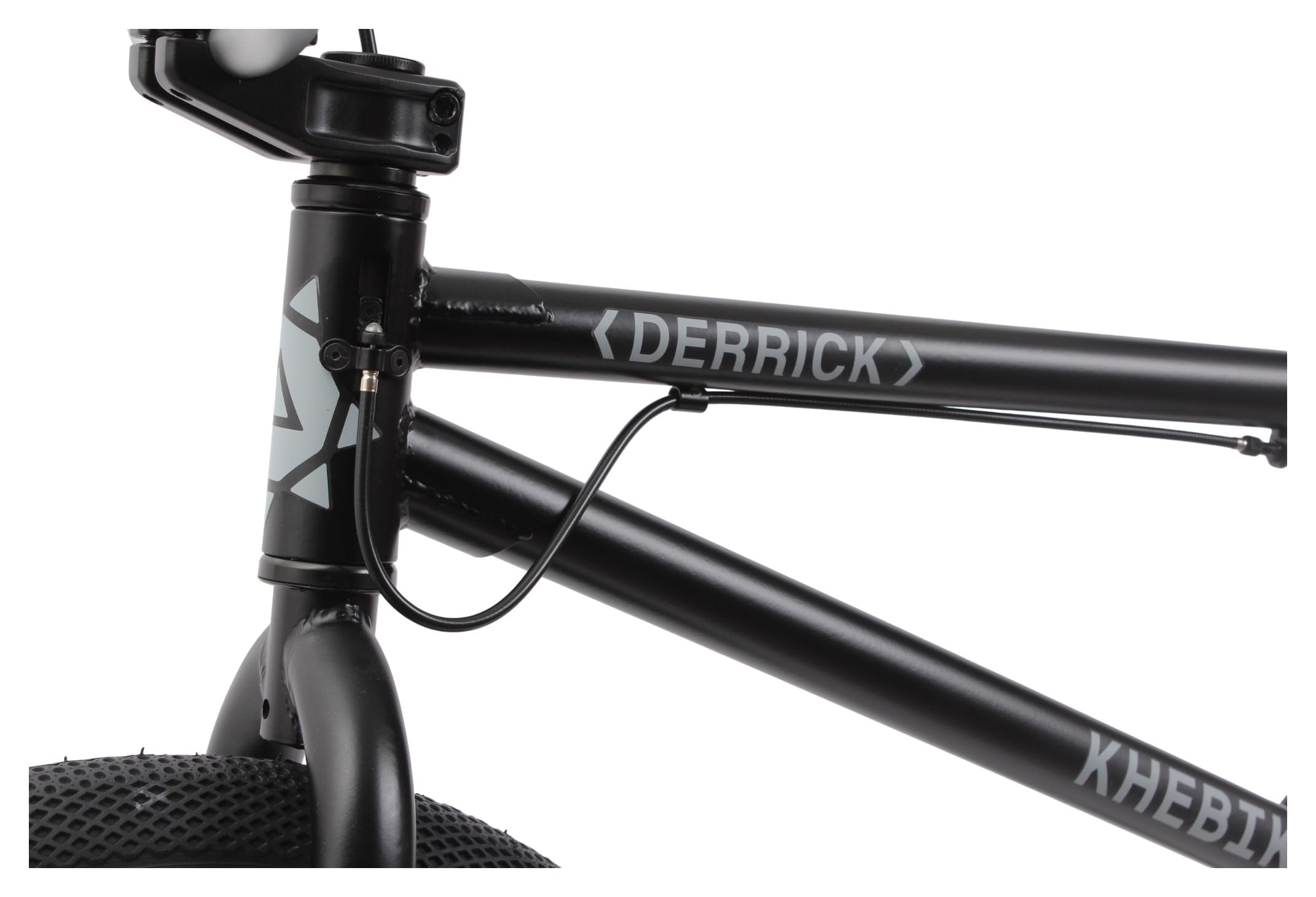 KHEbikes KHE Derrick Vélo BMX 20", léger, 11,1 kg, BMX Freestyle pour débutants et confirmés, tube supérieur de 20,6", 2025, noir mat