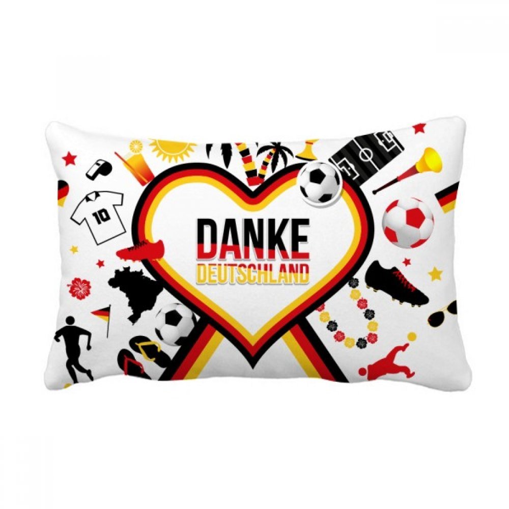 Oreiller de football allemand multicolore, une idee cadeau originale de 16x24 pouces