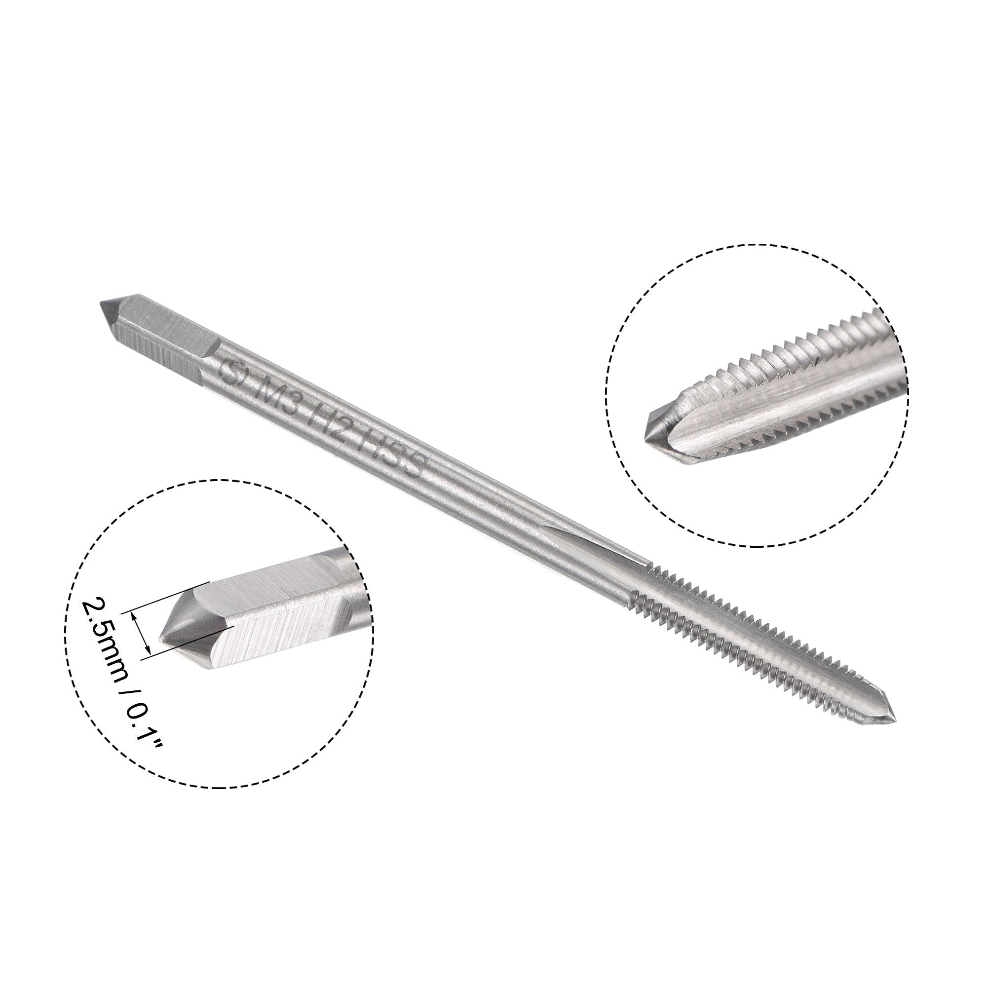 uxcell M3 x 0.5mm Metric Tap and Die Set, Machine Thread Screw Tap with Round Threading Die, Tap & Die Kit for Nut Screw Bolt Thread Repair — Amazon image 3