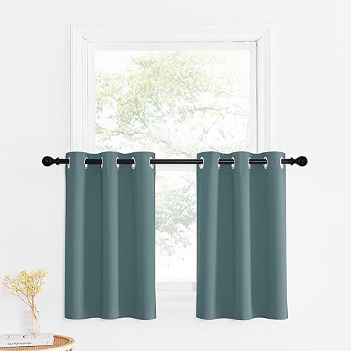 Miniatura 255 de NICETOWN Cortinas Opacas para Ventana de Guardería - Tratamiento de Ventana con Parte Superior de Ojales, Paneles de Cortinas Opacas (Verde Biscotti