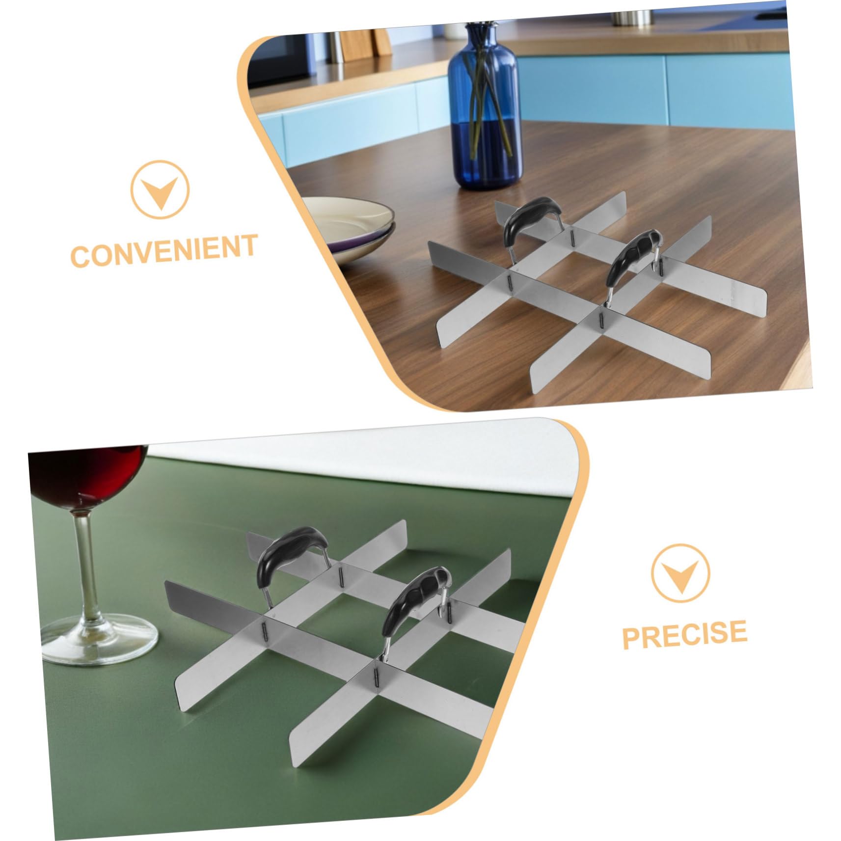 Zerodeko Séparateur de Gâteau en Acier Inoxydable, 1 Set, avec Poignées