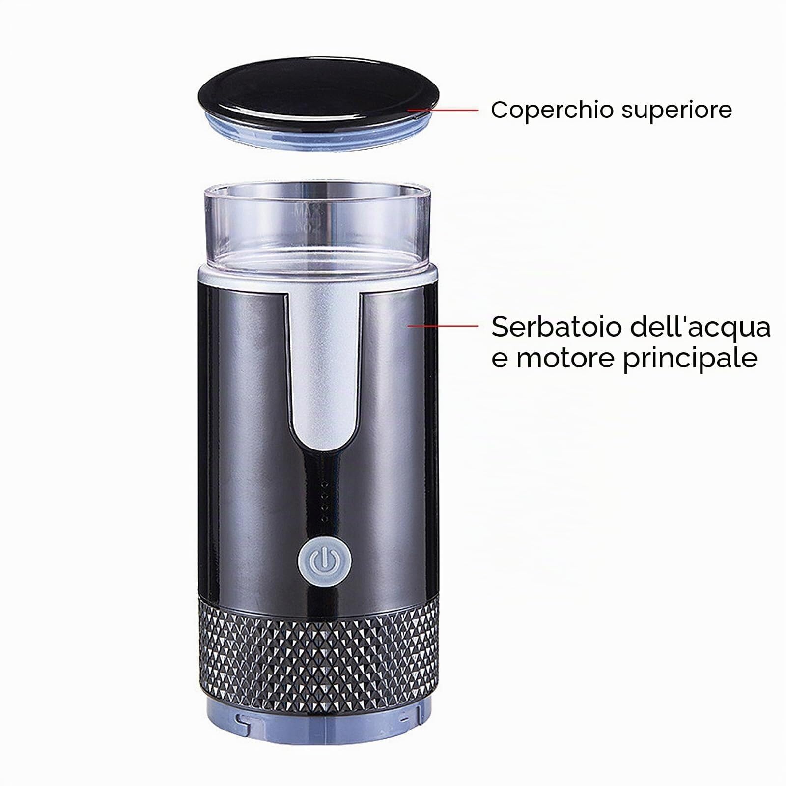 Macchina per caffè espresso portatile per macchina per caffè a cialde Ricarica USB Adatta per campeggio all'aperto Auto Casa Espresso elettrico ad alta pressione Portatile ricaricabile
