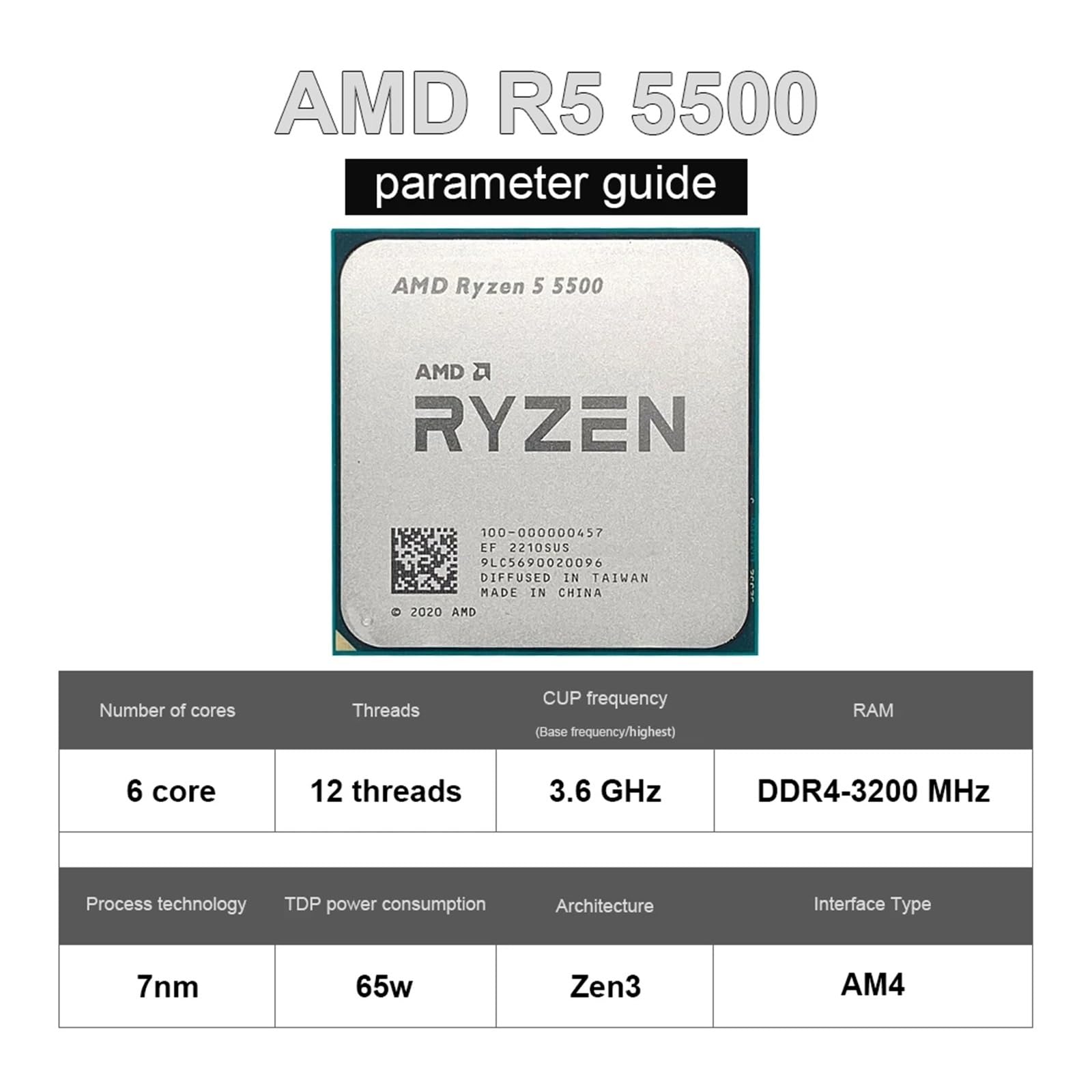 CPU AMD Ryzen5 5500 674520_643882_02_front_thumbna