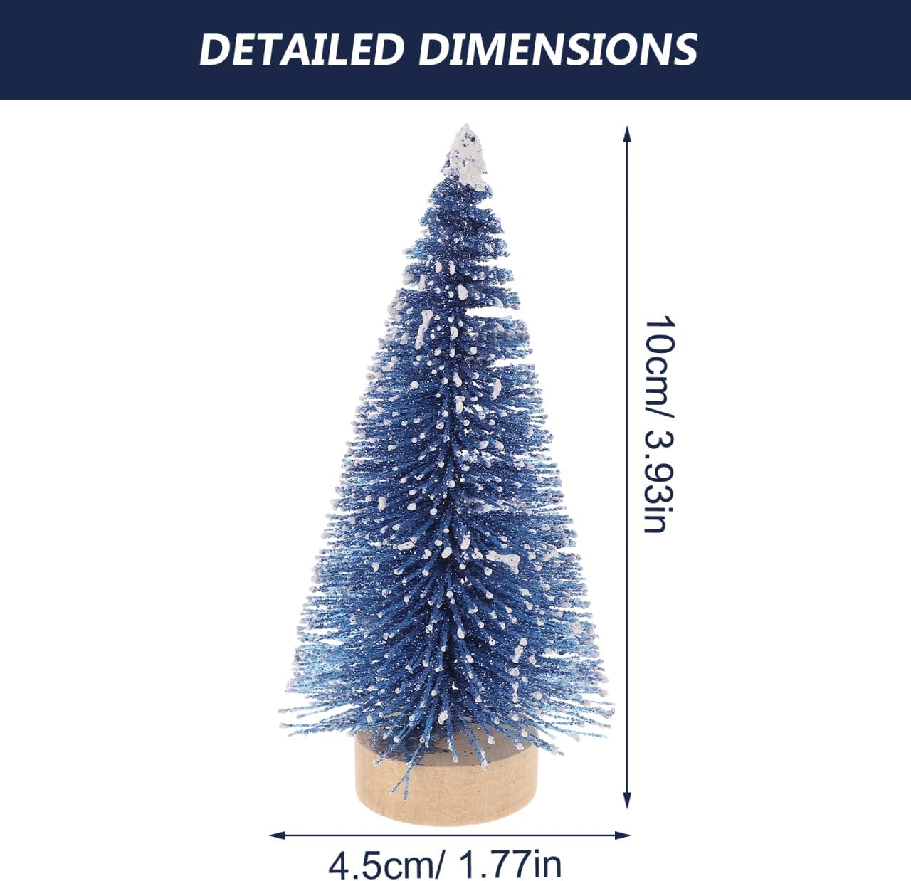 4Pcs Mini Cedar Christmas Tree with Base Artificial Xmas Tree Decor for Desktop Farmhouse Christmas Decor