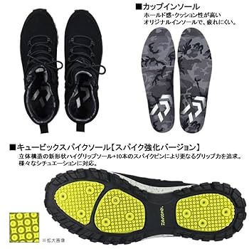 現行ダイワ キュービックラジアルシューズDL-23000Kブラック26.5cm ウォーターフィッシングシューズ DL-1360 ブラック