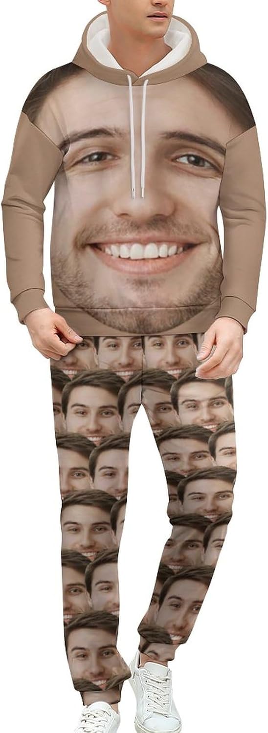 Artsadd Custom Photo Sweatshirt Design Your Own Personalized Christmas Birthday Gifts For Men Dad Boyfriend Pullover Hoodies