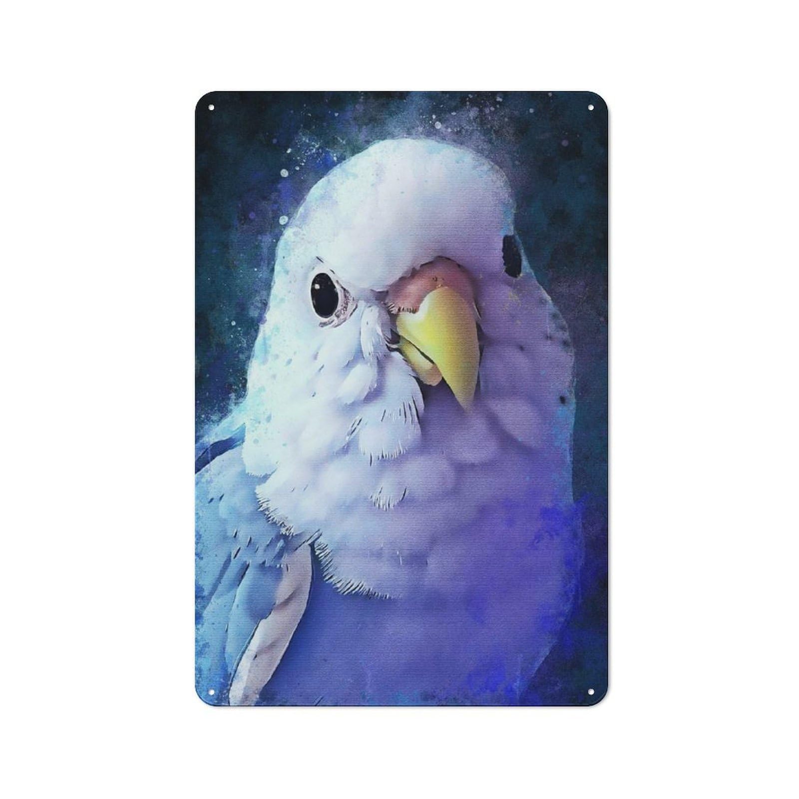 Blue Birds Classic Metal Wall Decor 30x20cm, Metal Sign for Cafe, Pub, Workshop Or Home Bar, Small Accent for Blank Walls