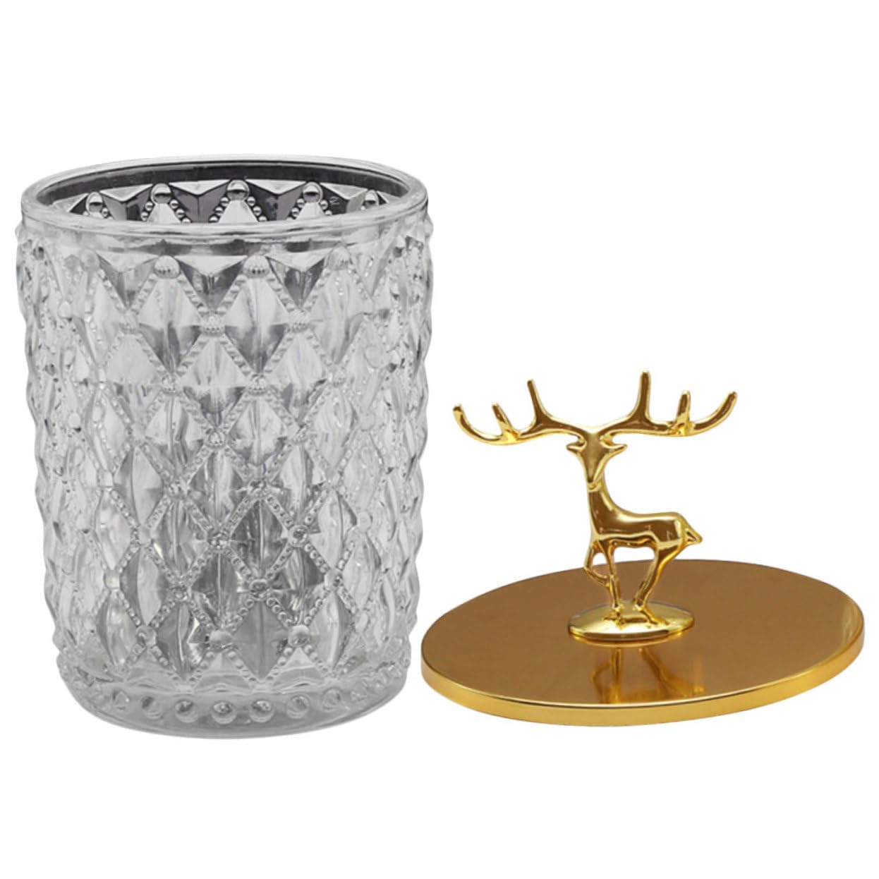 Glas Bonbondose mit Deckel, Transparent, für Trockenfrüchte und Kaffee
