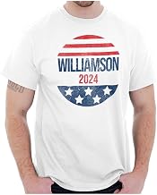 Brisco Brands Elect Williamson 2024 Voter Button Graphic T Shirt Men or Women