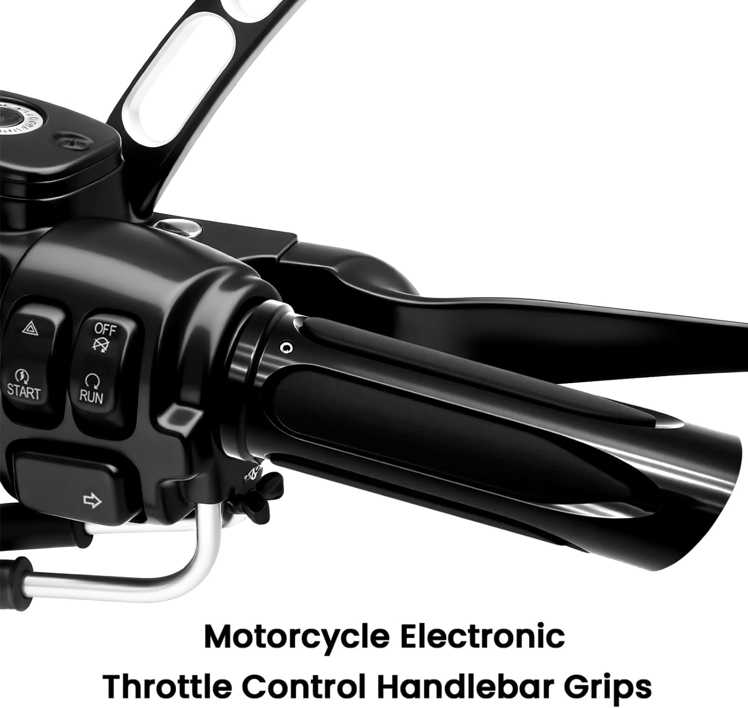 Black Hand Grips 1 Inch Motorcycle Handlebar Grips for Harley Davidson
