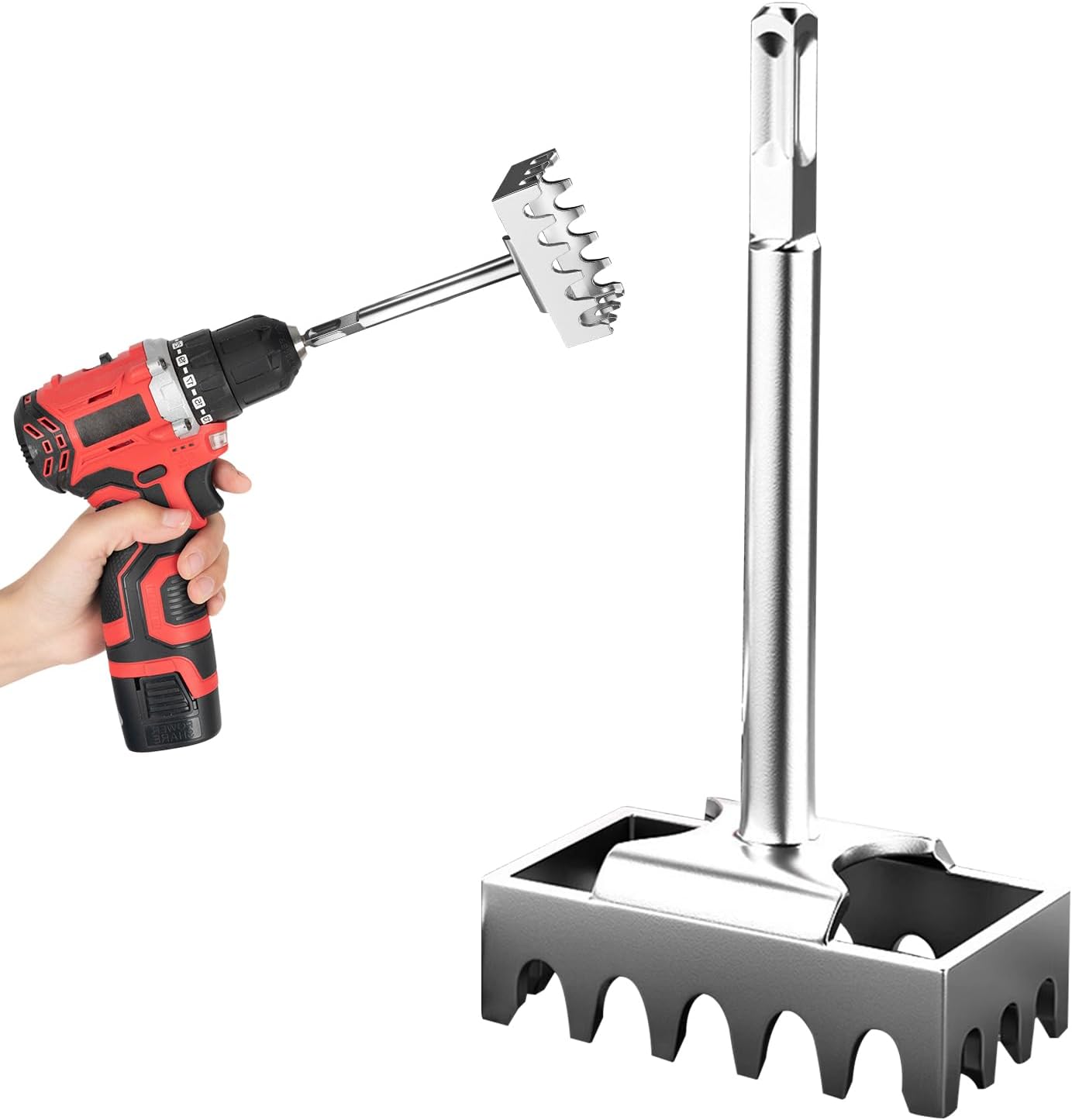 Qivine Manganese Steel Square Hole Cutter for Electrical Boxes - Precise Punch for Brick, Concrete, Stone & Drywall