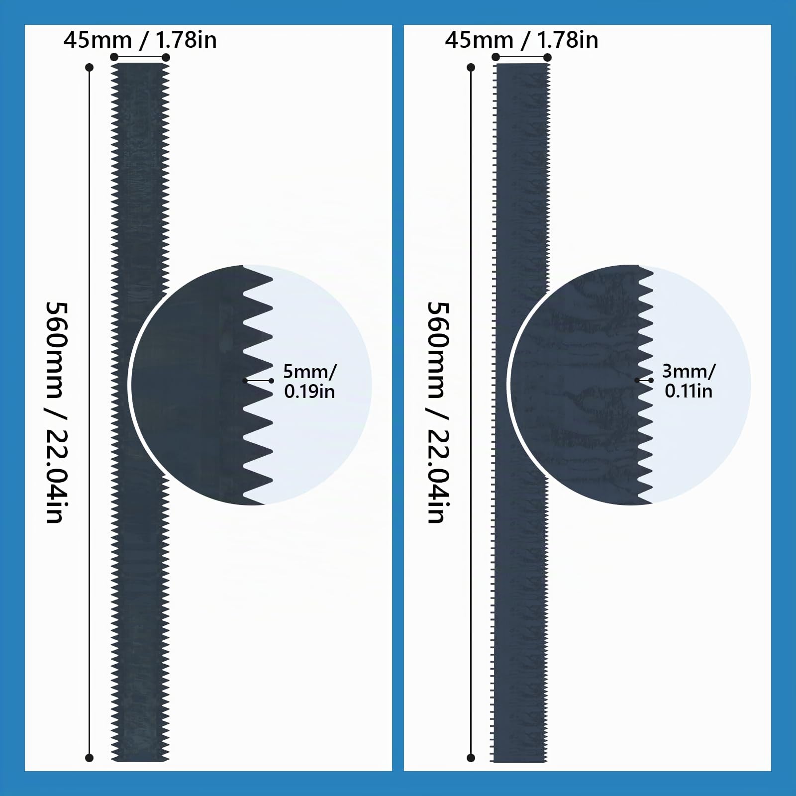 MXBAOHENG Raclette Dentée Aciers Inoxydables 56cm Lames de rechange avec dents de 3 mm & 5 mm de hauteur Perche Telescopique 160 cm Rouleau Debulleur Ragreage