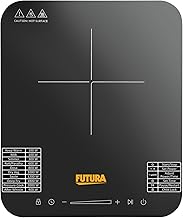 Hawkins Futura Single Induction Hob, 2000-W Cooktop with 20 Power Settings, Precise Time Setting Intervals, Child Lock, Black (FIC1A1)