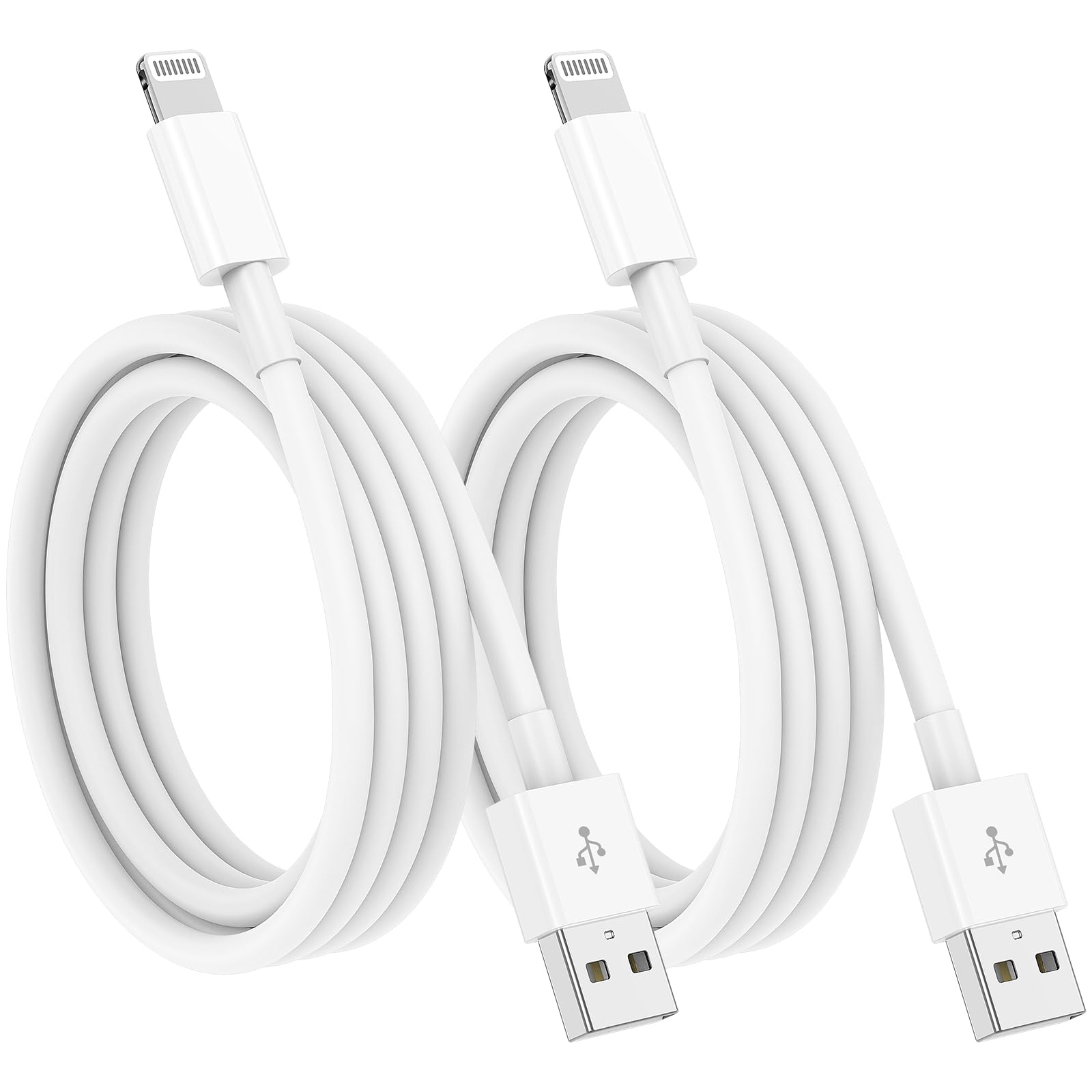 1M 2 Pezzi Cavo iPhone Originale Apple Certificato MFi,Cavo Ricarica iPhone USB Lightning 1 metri Veloce Compatibile con iPhone 14 13 12 11 Pro Max/Mini/XS/8/7/6 Plus/SE/iPad