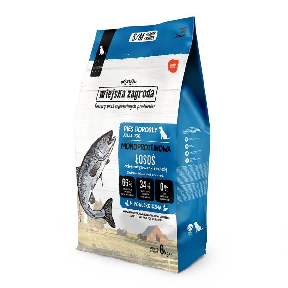 Pienso WIEJSKA ZAGRODA Monoprotein Łosoś Łosoś 6 kg - Marka: WIEJSKA ZAGRODA - EAN: 5905342296041