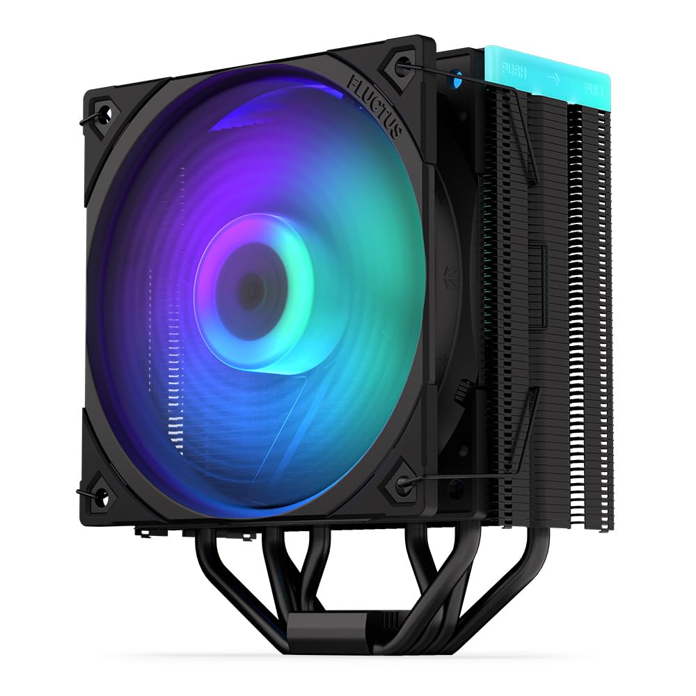 ENDORFY Fera 5 Black ARGB, refroidisseur CPU avec ventilateur 120 mm, ventilateur Fluctus 120 mm ARGB PWM, y compris pâte thermique, refroidisseur am4, refroidisseur Am5, AM4, LGA1700, LGA1200,
