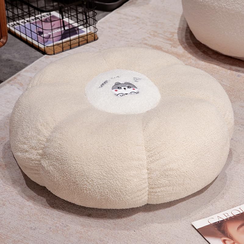 Coussin de sol fleur en peluche pour une ambiance de chambre douce et chaleureuse