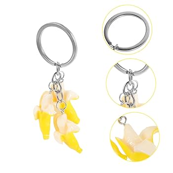 Amazon.co.jp: OSALADI 皮をむいたバナナキーホルダー