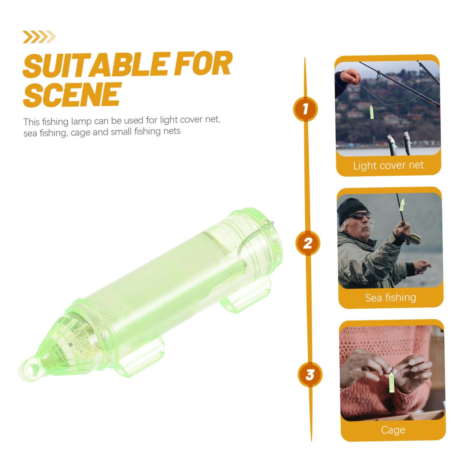 GAROZATION LED Underwater Fishing Light Fishing Lamp Deep Drop and Dock Use Fish Attracting for Enthusiasts