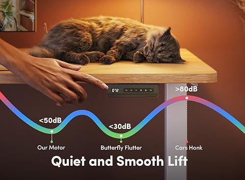 Miniatura 226 de FEZIBO - Escritorio eléctrico ajustable para trabajar sentado o de pie, 40 x 24 pulgadas, para oficina en casa, escritorio ergonómico para Negro