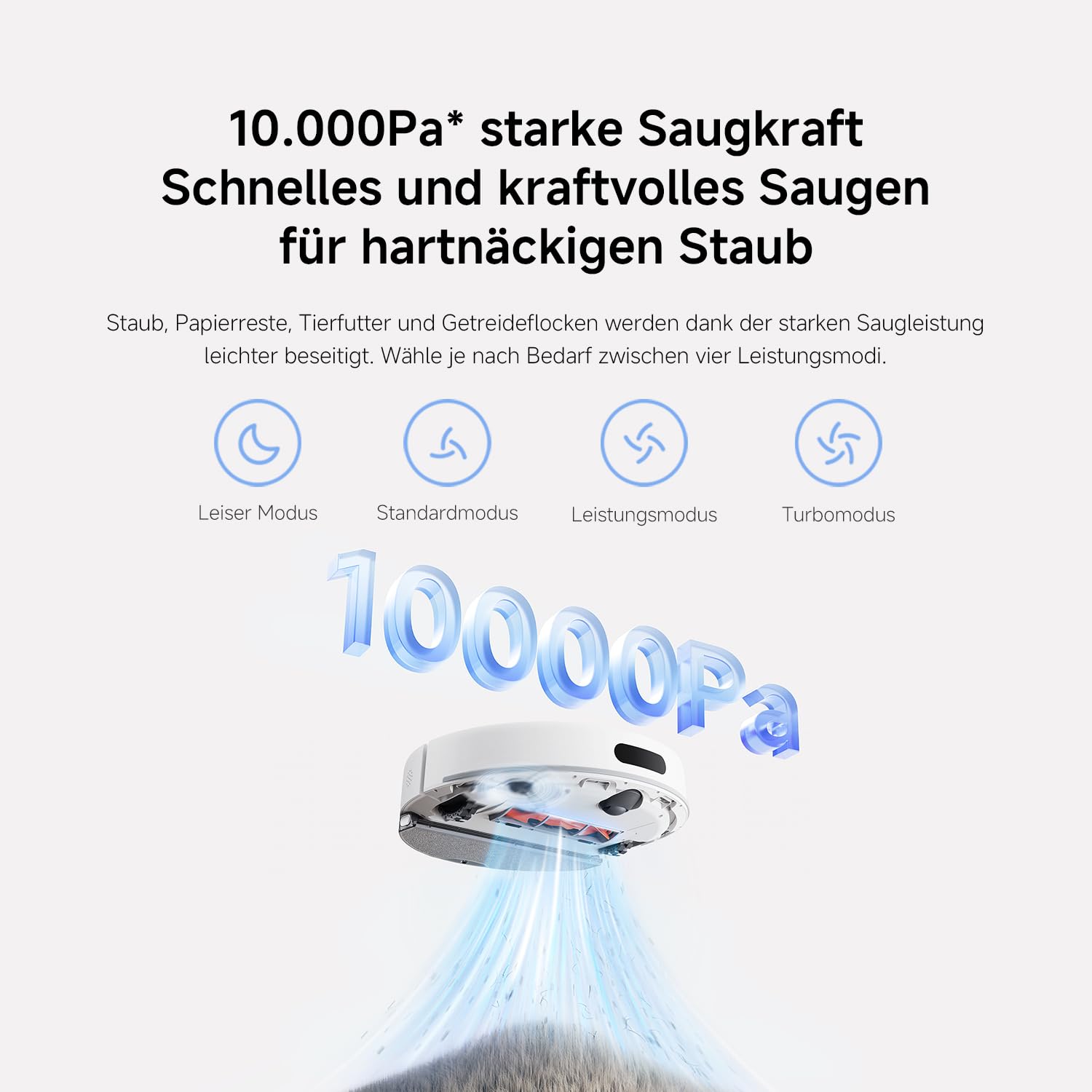 XIAOMI H40 Saugroboter, 10000Pa, LDS-Navigation, smarte Kartierung, Anti-Verwicklung, Auto-Entleerung, 180 Min Laufzeit, Home App & Sprachsteuerung