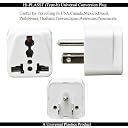 Hi-Plasst (Pack of 5) India to USA Converter Plug - 3 Pin Type B Plug with Universal Socket, US Travel Adapter Converter for United States, Canada, Mexico, Japan, Taiwan, Philippines gallery image