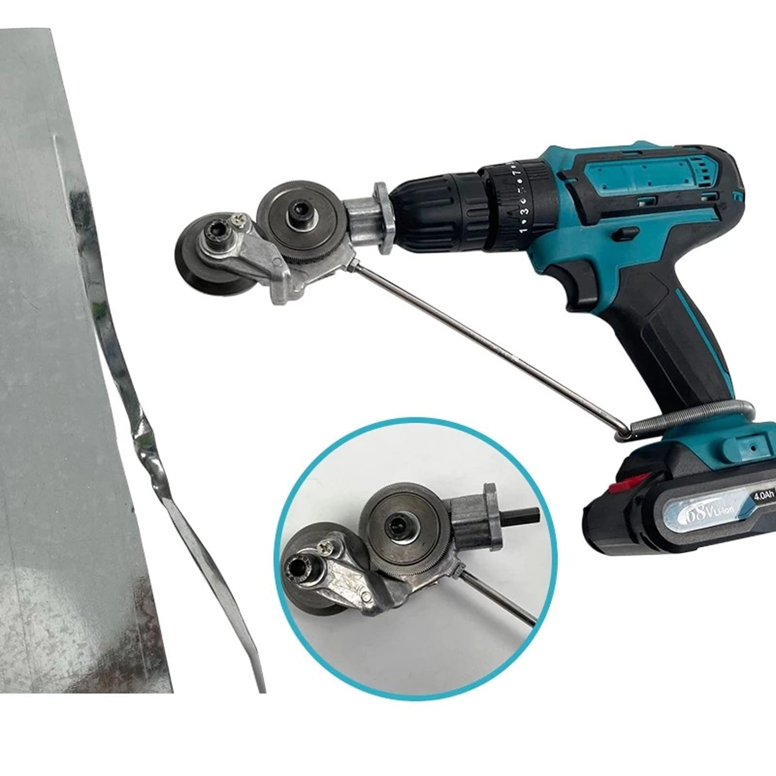 Perceuse électrique Remontage Plaque Cutter, Alliage D'acier Plaque Cisailles Adaptateur Métal Cutter Perceuse Attachement pour Couper Des Feuilles Métalliques De Papier