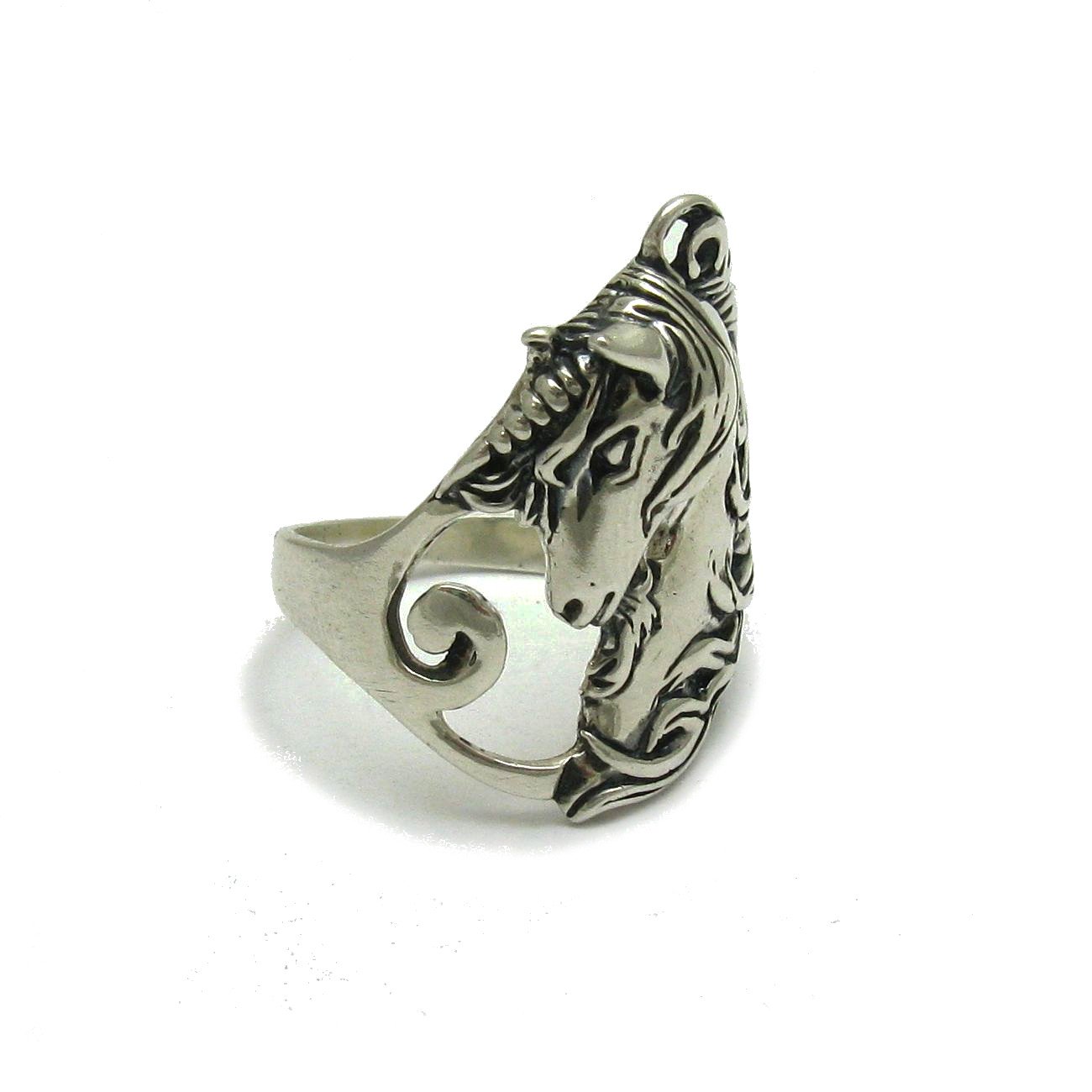 Anello in Argento 925 unicorno di cavallo R000813 Empress