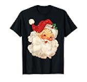 Vintage Retro Jolly Santa Claus Face Christmas Pajamas T-Shirt