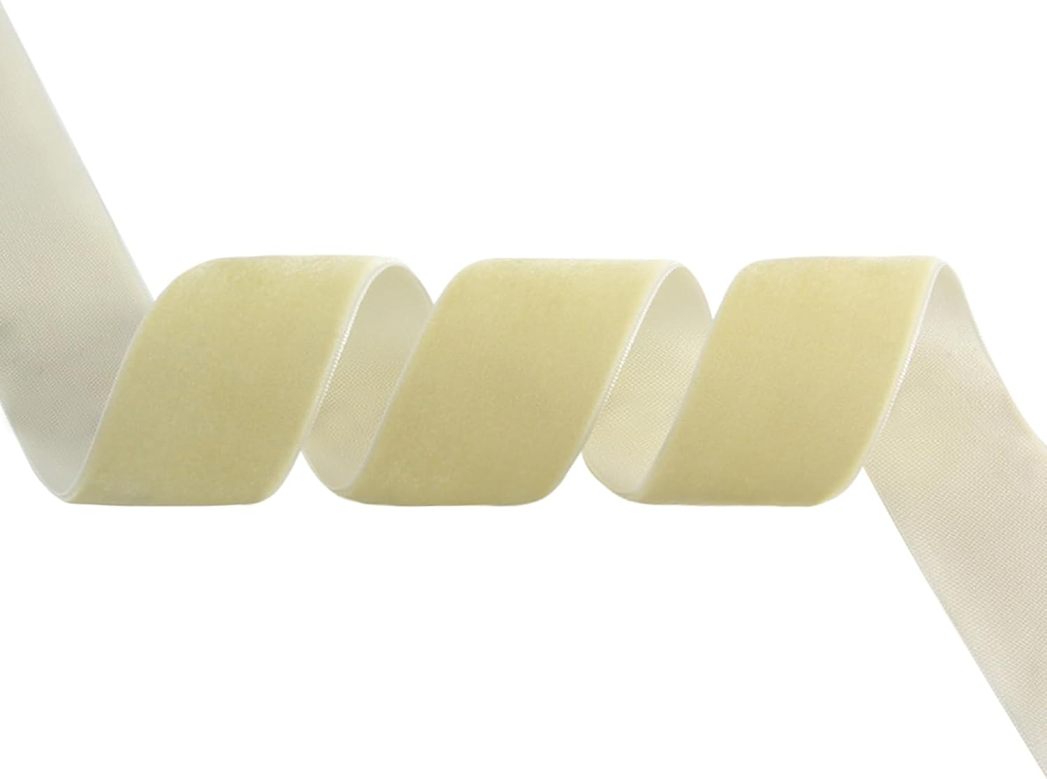 Cream Velvet Ribbon 1-1/2 Inch x 25Yards, Nylon Vintage Velvet Ribbons Perfect for Christmas Decoration, Handmade Craft, Gift Wrapping, Bow Making, Bouquet Packaging