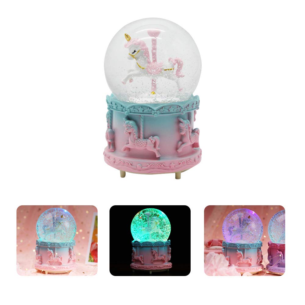 Amazon.co.jp: Lifenanny Romance ユニコーン 回転木馬 スノー