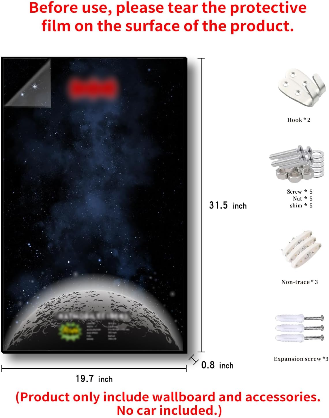 iLuane Display Wallboard for 76328, Adult Collectibles Wall Mount, Home or Office Décor (No Car Included)