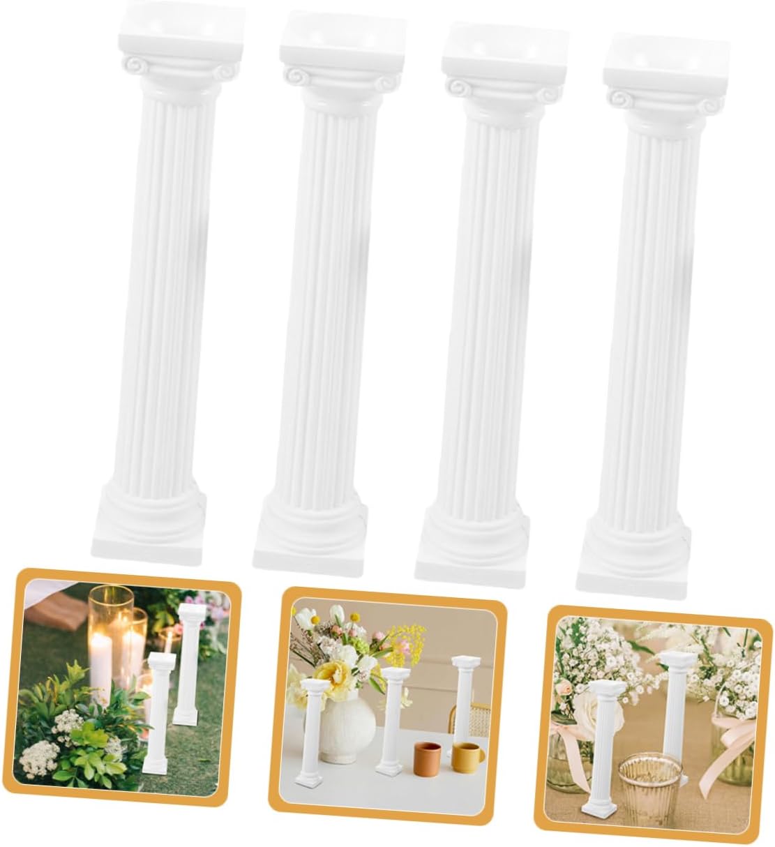 16pcs Roman Column Statues Mini House Decor Pillars for Weddings Table Centerpieces Garden Photography Props for Home Craft Party Decorations