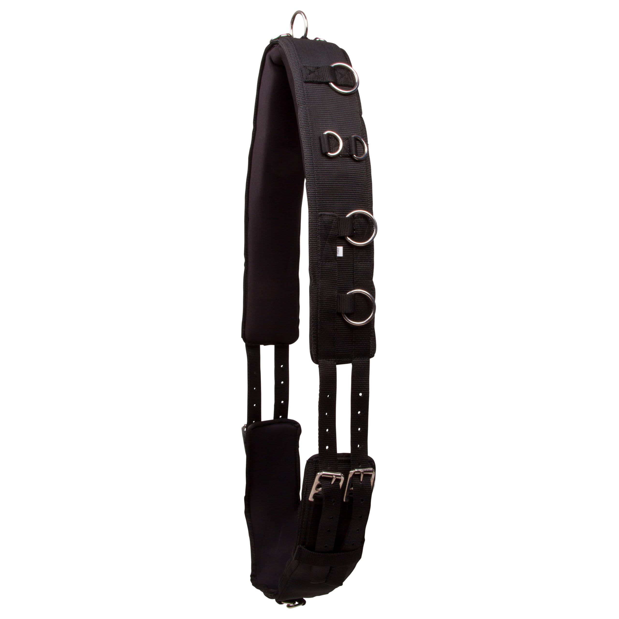 Imperial Riding Longiergurt „IRH Deluxe“, Polyester mit Neoprenfütterung und Metallringen, Schwarz, Cob