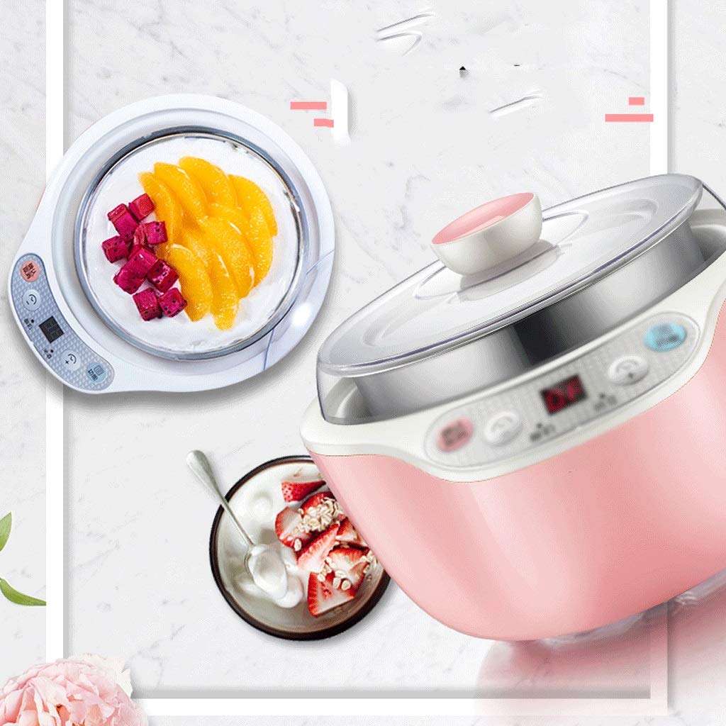 Jogurt Maker Automatyczna cyfrowa maszyna do jogurtu z wyświetlaczem LCD i słoikami z jogurtem – przygotuj naturalny jogurt w domowej maszynie do lodów