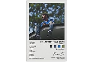J. Cole - 2014 Forest Hills Drive: Canvas Posters for Aesthetic Room Decor (12x18inch)