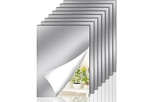 8Pcs Cuttable Mirror Sheet