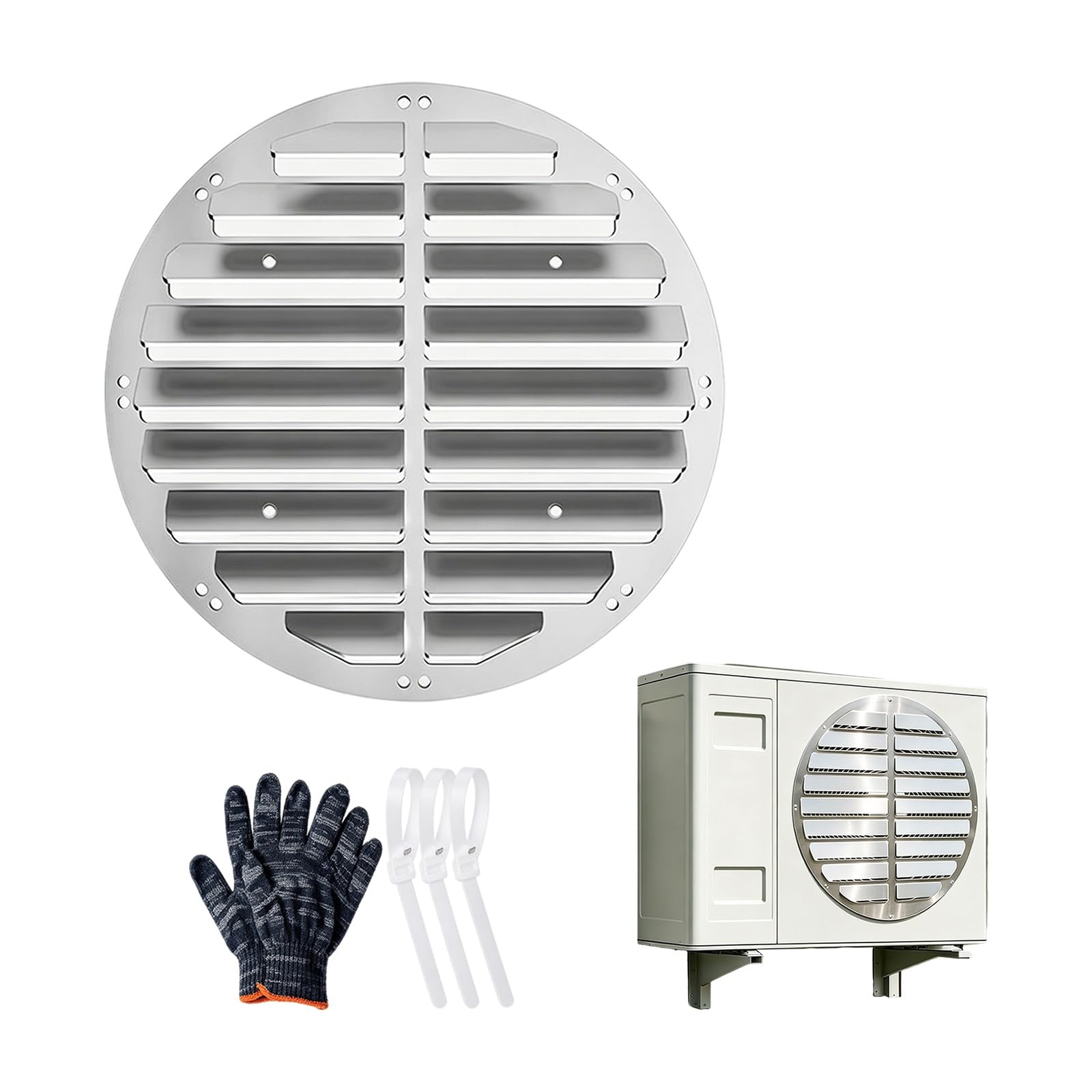 YFAURNDE Air Conditioner Deflector, Window Air Conditioners Windshield Universal, Easy to Install, Requires No Drilling, and Effectively Prevents Direct Hot Air Flow.(Round,58cm/22.8in)