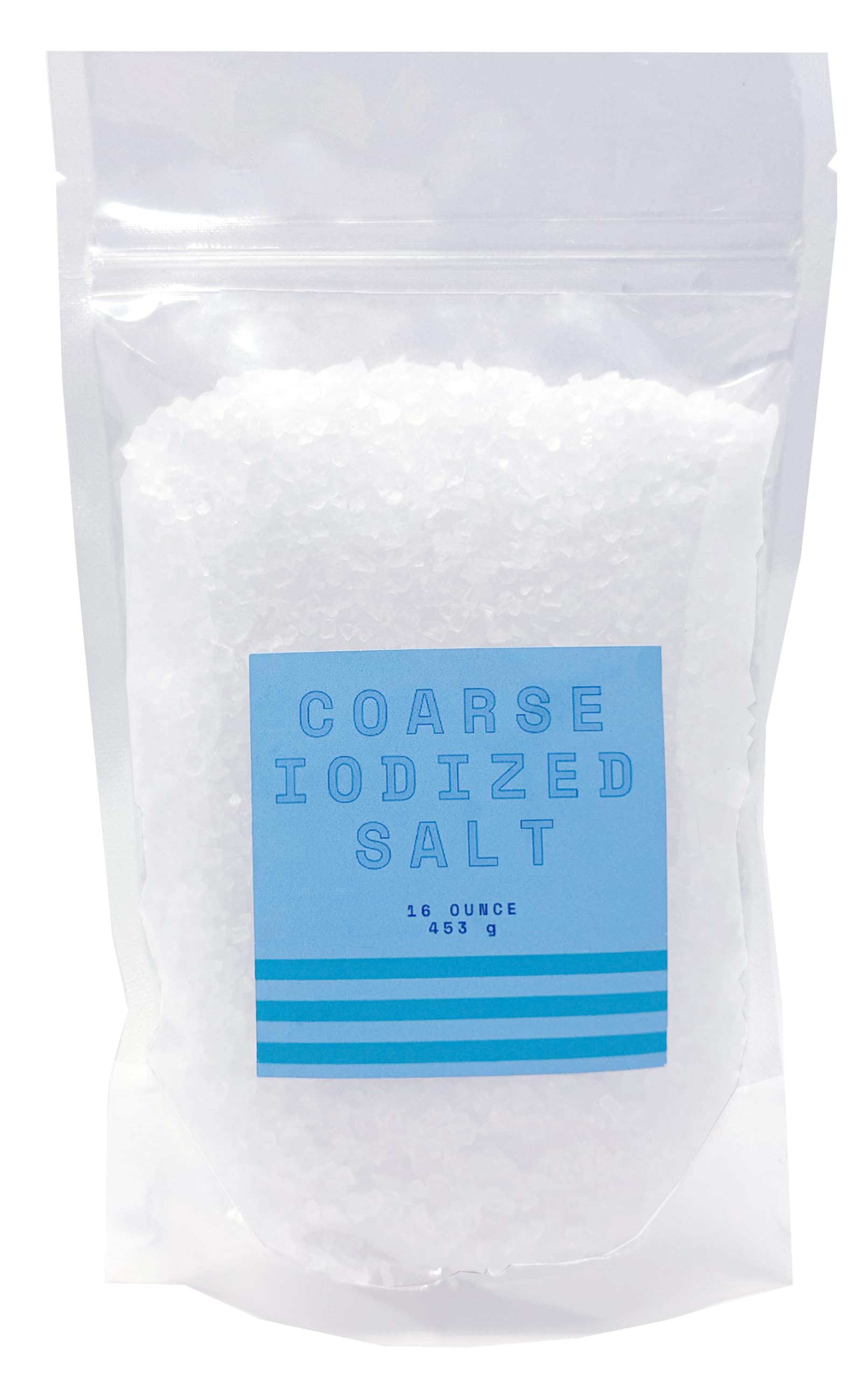 Jodsalz für Mühle, grobes jodiertes Salz für Mahlwerk, Nachfüllpack, 473 ml, wiederverschließbarer Beutel