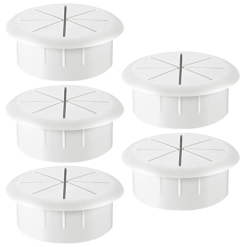 Vista 27 de HYCC Paquete de 5 ojales flexibles de escritorio de 2-3/8 pulgadas, organiza cables y cables en equipos de oficina, componentes de computadora