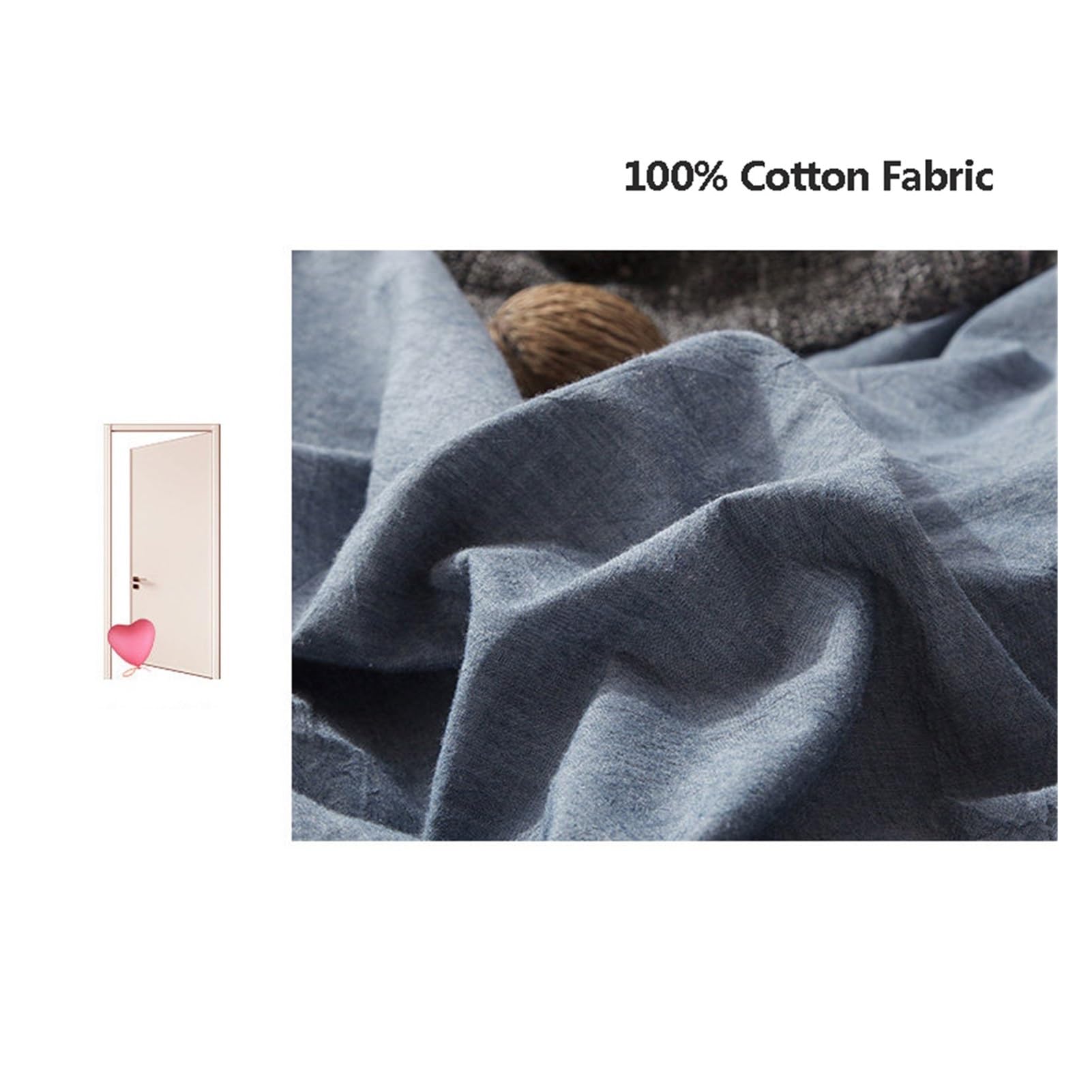 Bettlaken Flaches Laken aus 100% gewaschener Baumwolle ohne Gummi leinenähnliche Struktur atmungsaktiv weich bequem Betttuch for Einzelbett Doppelbett(Pink A,180x245cm)