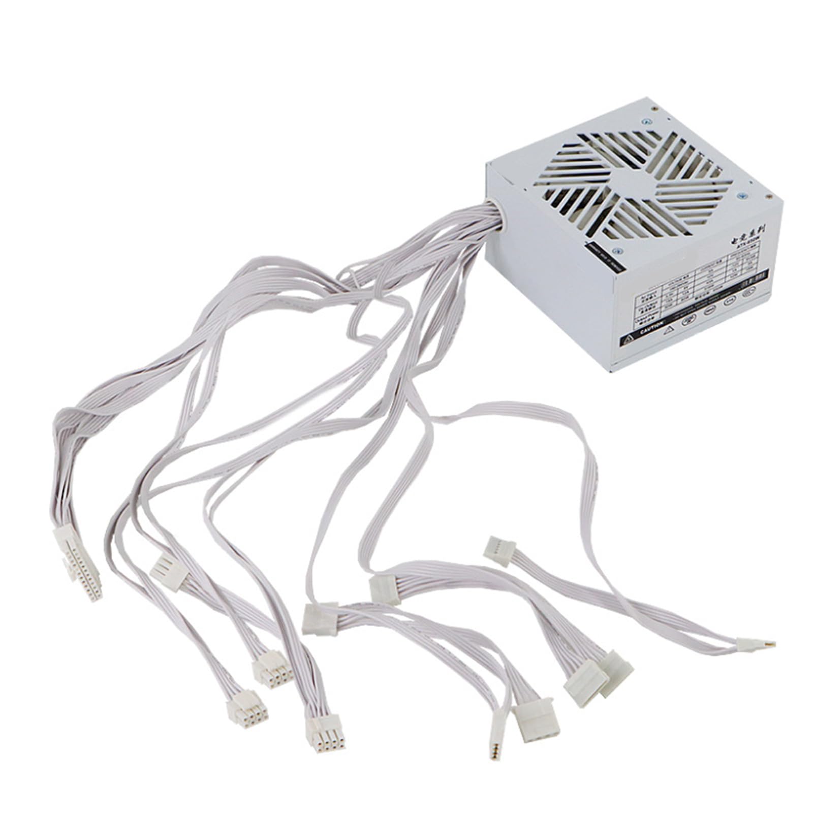 110–264 V, 750 W, für Computer, Videospiele, Computer, Weiß, Netzteil, geräuscharmer Lüfter, Doppel CPU für Gaming Server, leises Lüfter Netzteil