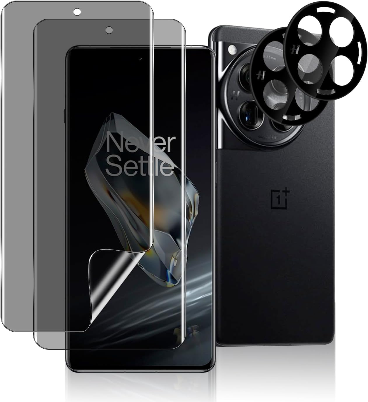 ZARALA Privacy Screen Protector Compatible with OnePlus 12 【2 + 2 Pack】+ Camera Protector，[ Anti Scratch Free ] Anti-Spy TPU Soft Screen Protector Film Compatible with OnePlus 12 (B0CXTDM2D4) Amazon Price History, Amazon Price Tracker