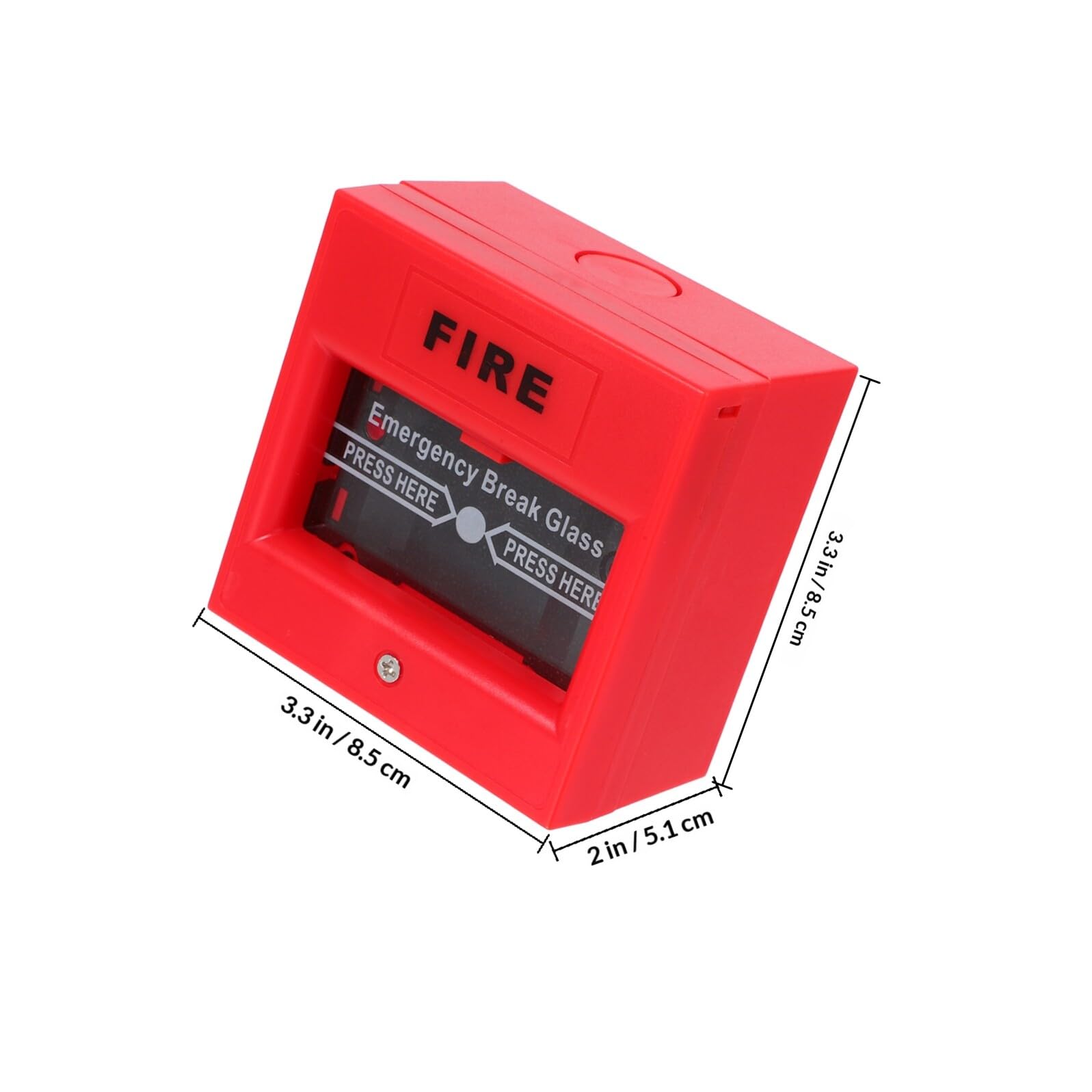 Botón de Alarma de Emergencia Manual Reiniciable Rojo, Interruptor de Botón Pulsador para Sistemas de Alerta contra Incendios Industriales, Activación Rápida y Compatible Sistemas
