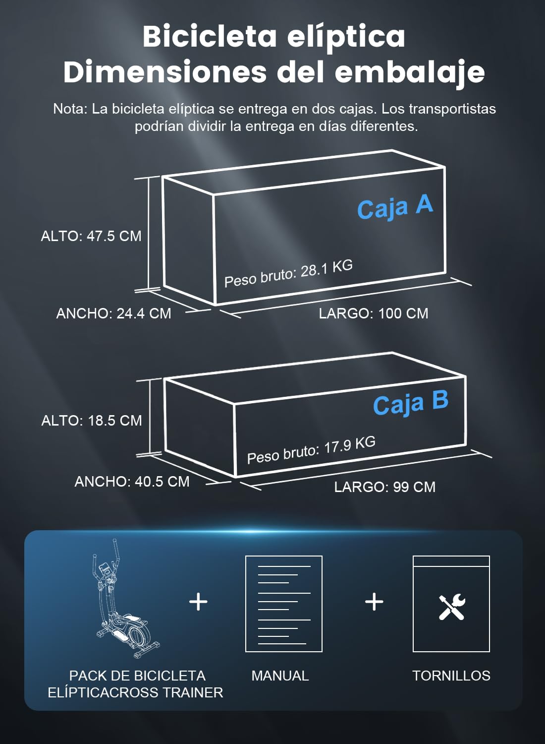 Elíptica para Casa, Bicicleta Elíptica Magnética Ultrasilenciosa con 16 Niveles de Resistencia, Volante de Inercia de 8 kg, Zancada de 42 cm, Monitor LCD, Portabotellas, Carga Máx 150 kg