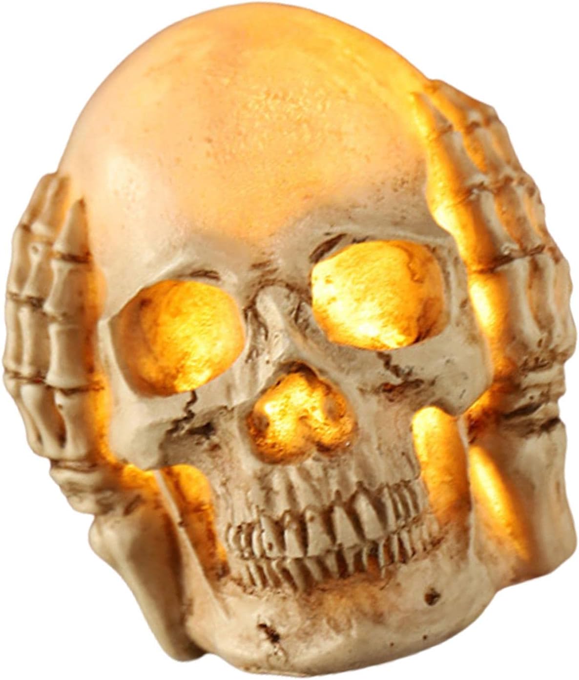 ハロウィーンの頭蓋骨の頭の装飾、ハロウィーンの骸骨の頭蓋骨の装飾、不気味で恐ろしいハロウィーンの装飾 - 樹脂製のハロウィーンの頭蓋