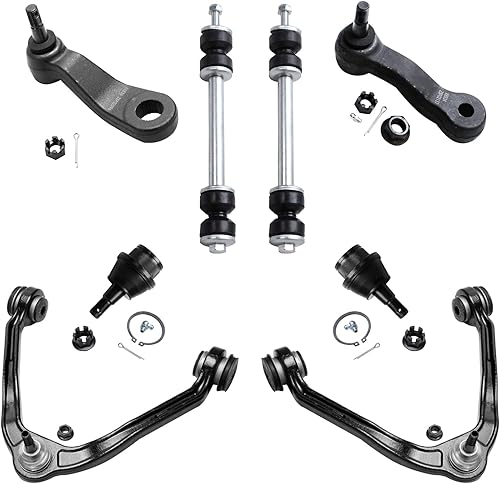 Miniatura 1241 de Detroit Axle - Kit de brazos de control de extremo delantero RWD para Dodge Ram 03-06 2500 3500, 2 brazos de control superior con rótula 2 varillas