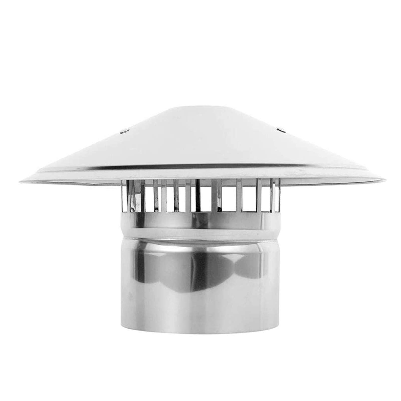 WEKONUMEX Chimney Spinner Cowl, Stainless Steel Chimney Cowl Cap With Mesh Silver Multiple Sizes(110mm)